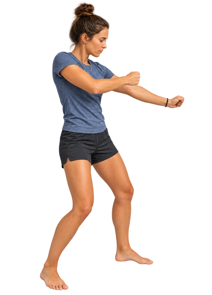Piloto a treinar postura e movimentos corporais sem asa durante um exercício Body First